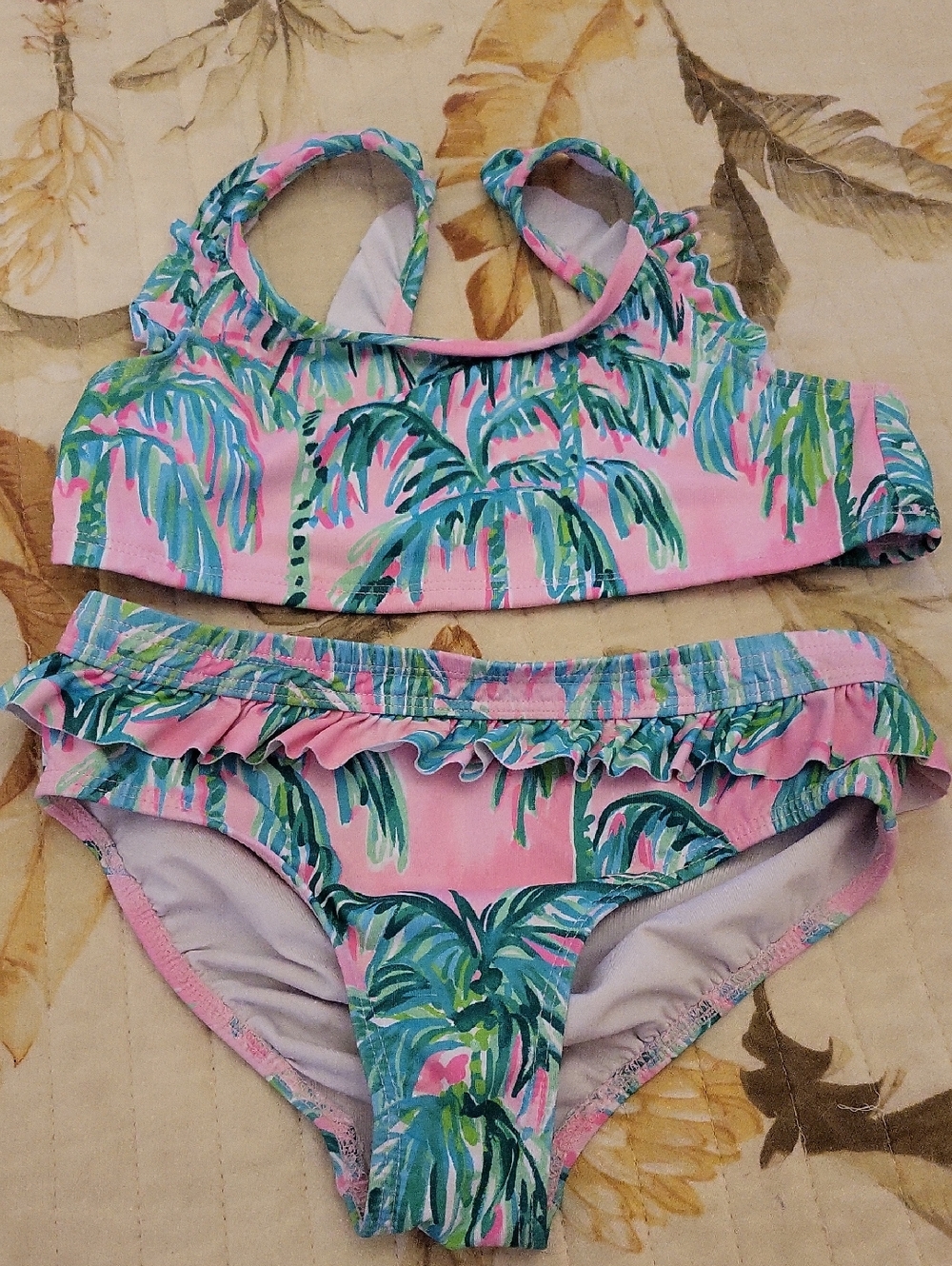 Lilly Pulitzer Pink Palm-Print Two-Piece Bikini